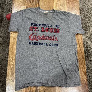VINTAGE ST. LOUIS CARDINALS MLB T-SHIRT GRAY SPORT baseball club
